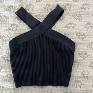 Aritzia Sculpt Knit Criss Cross Cropped Tank